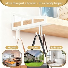 4 Pack White Shelf Brackets 10 Inch | Heavy Duty 200 lbs | Extra Storage Util…