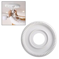 Decorative Ceiling Fan Light Plate featuring Round PU Medallion Design