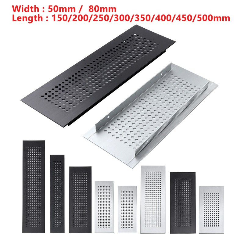 Aluminum Black/Silve Louver Vent Ventilation Fan Grille Cover Ventilation Grille