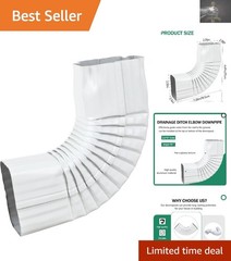 Durable 90° Gutter Downspout Elbow – Aluminum 2×3