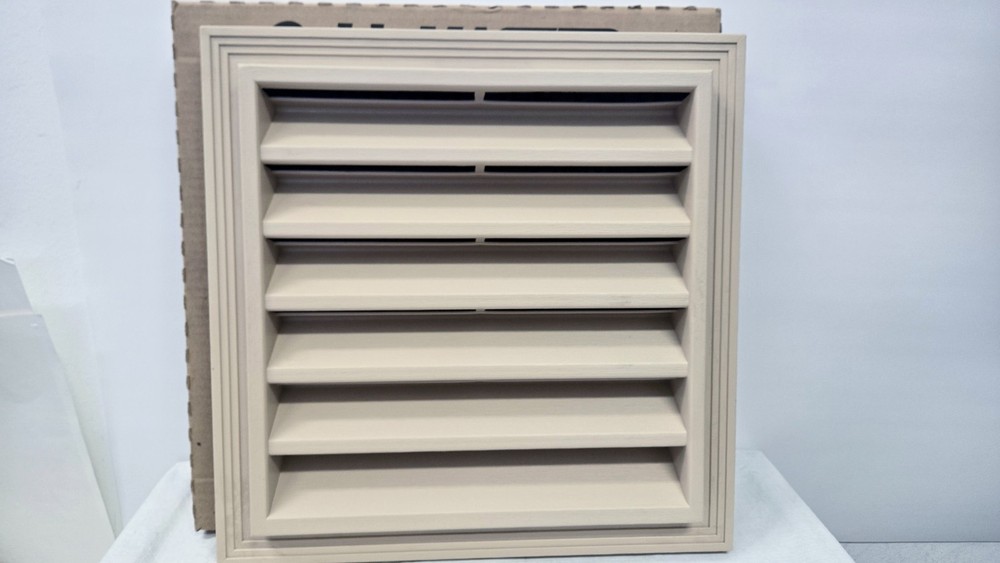 GableMaster Exterior Wall Gable Vent Vinyl 12″x12″ Wheat #084