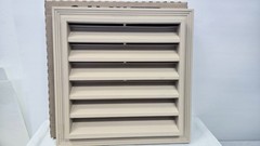 GableMaster Exterior Wall Gable Vent Vinyl 12″x12″ Wheat #084