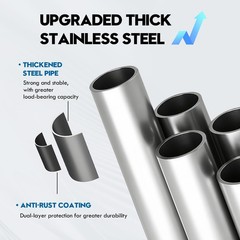 Upgraded 2Pack 3.6″ 304 Saddle Stainless Steel Roof Riser Patio Pergola