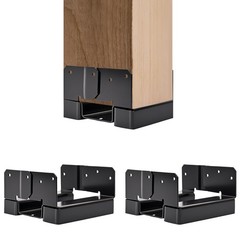 6×6 Post Base 2 PCS Post Bracket Inner Size 5.6″x5.6″ Heavy Duty Metal Fence …