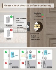 Keypad Door Lock with Handle, Electronic Keyless Entry Door Lock with , Locks…
