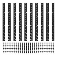 20×1.2 Inch Heavy Piano Hinge, 10Pcs with Piano Holes, Black