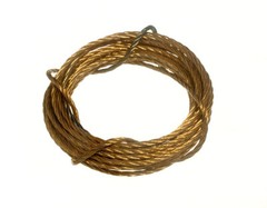 Picture Mirror Frame Hanging Wire No. 3 50kg Breakweight 3m Brass 10 Rolls