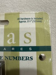 Aged Bronze Mission House Address Number 1 (5 1/2″ Tall)