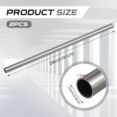 Pcs 1″ OD Tubing Thickened Pipe Wall & 24 Inch Length 2 304 Stainless Steel