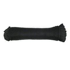 3 Cuerda De Poliester Dacron Negro De 16 Pulgadas – 100 Pies | Trenzado Solid…