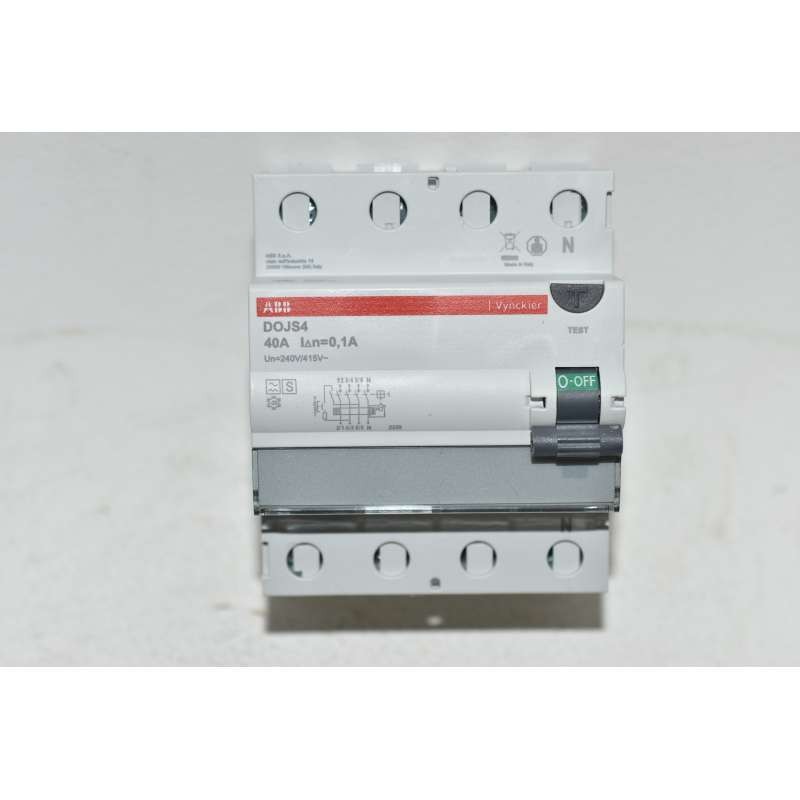 ABB Puro RCCB Differenziale 440/100 4 Pole Type A S 40 Amp 100 mA