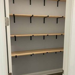 Metal Shelf Brackets Clear wax finish