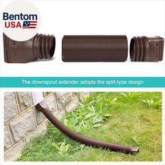 2 Pack Rain Gutter Downspout Extensions Flexible,Downspout Extender Diverter Ext