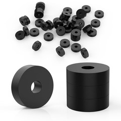 SATUY 40 Pcs Thick Rubber Washers, 3/4 Inch OD x 1/4 ID x Inch, Black