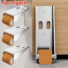 Low Profile Door Bottom Pulley Casters for Furniture with Easy Installation