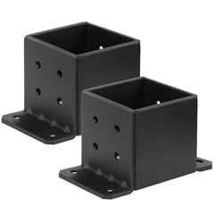2 PCS 6×6 Post Base, 8-Gauge Heavy Duty Concrete Post Anchor Bracket