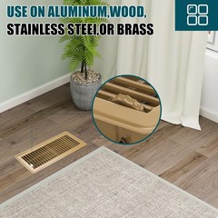 VOISEN Floor Register 4×12, 2 Pack Floor Vent Covers, Steel Adjustable Air Su…