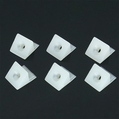 50 Pcs Plastic Corner Bracket Furniture Mending Wedges with Self-tapping Screws