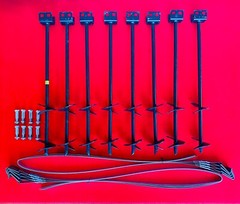 Mobile Home Parts Set of 8 Auger Type Anchors Tie Down Straps & Bolts