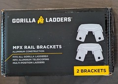 Gorilla Ladders Rail Brackets Lightweight Aluminum Construction 2-Sturdy Trestle