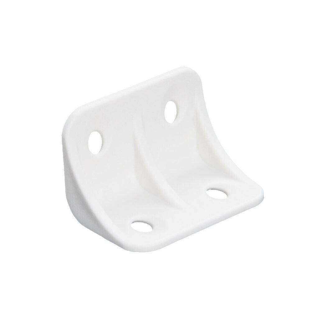 Shelf Cabinet Door Plastic Corner Braces 1.42″ white Angle Brackets, 100 Pcs