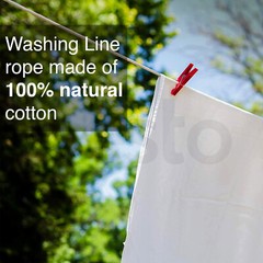Heavy Duty Cotton Rope Washing Line Natural Braided Twisted Sash Cord Twine Rope