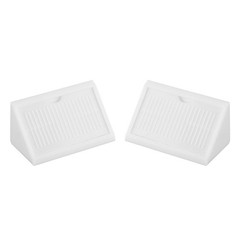 100Pcs Shelf Door 42x20x20mm 4 Holes Plastic Corner Braces Angle Brackets White