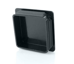10x Square Tube Lamellar Plug 15×15 mm Quadrat Anthracite End Caps Plastic