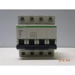 Schneider 24296 Circuit Breaker C60N-4P-10A Curve C-6000A