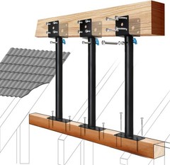 Upgraded 2Pack 3.6″ 304 Saddle Stainless Steel Roof Riser Patio Pergola