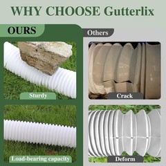 11.5Ft Long Gutter Downspout Extensions Flexible, Drain Downspout Extender, down
