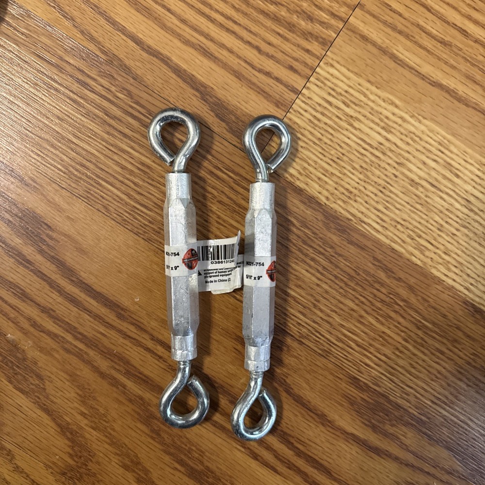 National Hardware N221-754, 5/16″ x 9″ Turnbuckles, Zinc Plated, Lot of 2, FS