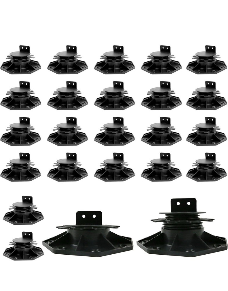 23 Adjustable Deck Support Pedestal Deck Foundation Base Support 1-3/16″ – 2-3/8