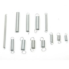 200Pcs Spring Assortment Galvanized Spiral Extension Springs Silver Durable Set