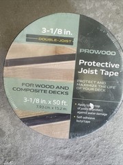Prowood Yard & Home 398229 Protective Joist Tape 3-1/8 ” x 50′ Black NEW Sealed