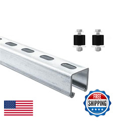 Ironrobust Strut Channel Trolley Track 57 In 4.76 Ft 1-5/8 X 1-5/8 12 Gauge