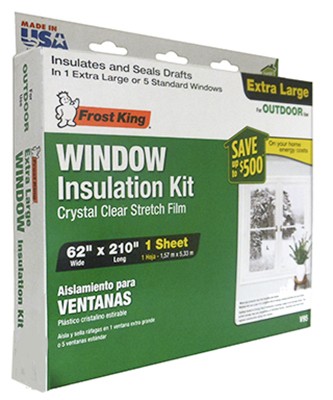 Outdoor Window Film Insulation Kit, 62 x 210 In. – V95H