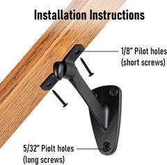 Handrail Stair Brackets, 6 Pack Heavy Duty Hand Rail Bracket for Stairways Handr