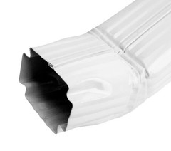 Gutter Downspout OFFSET White (Gloss) Aluminum gutter downspout elbow extensi…