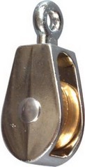 Fixed-Eye Single Pulley, Nickel-Plated, 1 In. – N223-404