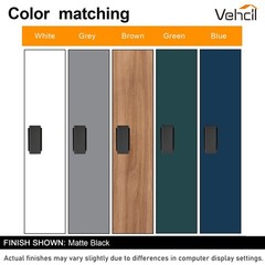 VEHCIL 20 Pack Square Matte Black Kitchen Cabinet Knobs 1.5 Inch,