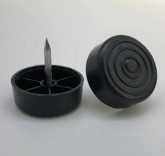 Black Plastic Furniture Parts Legs Leveling Screw-in Couch Legs Sofa Leg Round