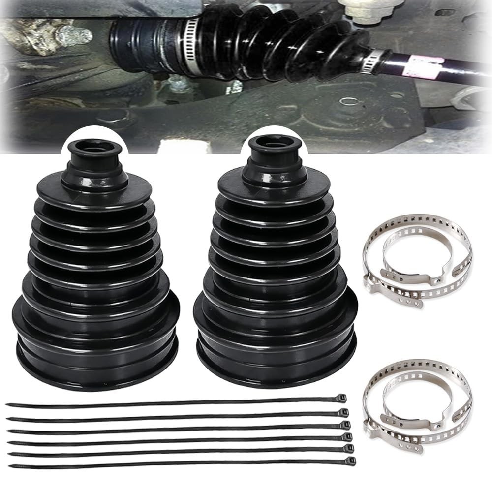 2PCS CV Boot Kit with 4 Stainless Steel Clamps Waterproof Dustproof