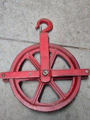 Gin Block Pulley 12″ Lifting Scaffolding Hoist Post Galvanized Steel**NT