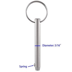 4 Pack Quick Release Pins, Diameter 5/16″(8mm), Usable Length: 2-1/4″(57mm), Ful