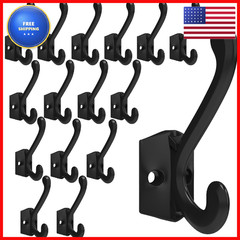 Cbwlwj 16 Pack Heavy Duty Metal Wall Hooks For Hanging Wall Mounted Coat Hooks
