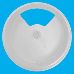 6x White 60mm Computer Desk Plastic Cable Grommet, Surface Wire Hole Cover