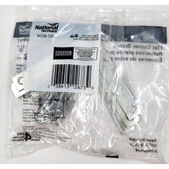 National Hardware Steel Flat Corner Braces N226-738 0.5″ x 0.5″ x 3″ 4 Pack