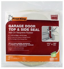 Frost King SG30WH Garage Door Top & Side Weatherseal, 1-3/4″ W x 30′ L –