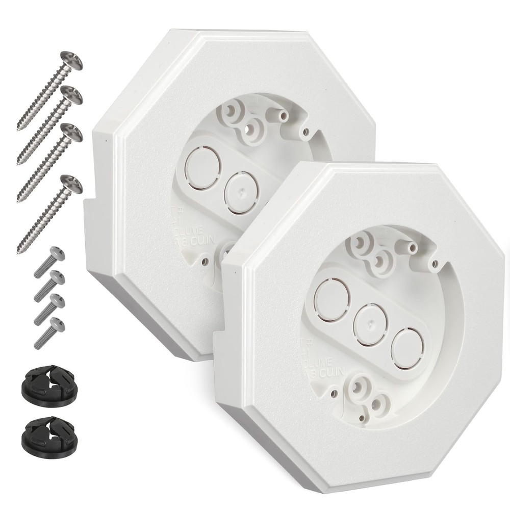 Vinyl Siding Light Mounting Block Kit 8141 Vertical 1/2 Inch Lap Black 1 PCS